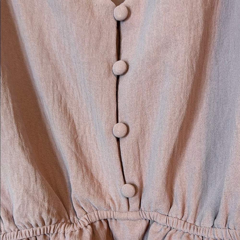 ODDY Mauve Long Sleeve Ruffle Peplum Blouse - Picture 2 of 6